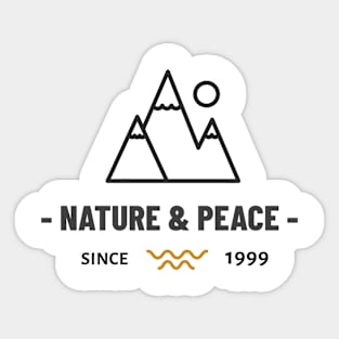 Nature & Peace Mountain Sticker